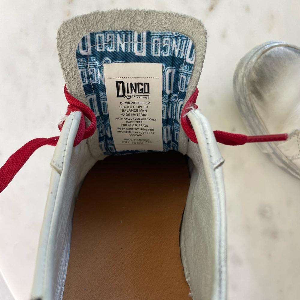 Dingo White Sneakers with Red Laces| size 8.5 M | EUC - Picture 4 of 6